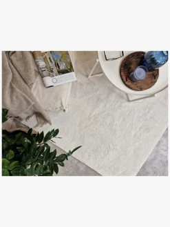 KM Carpets Cozy Gulvtæppe 110x160, White