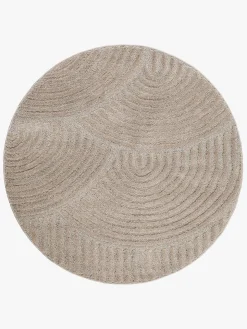 KMCarpets Doria Zen Rundt Gulvtæppe 120, Linned