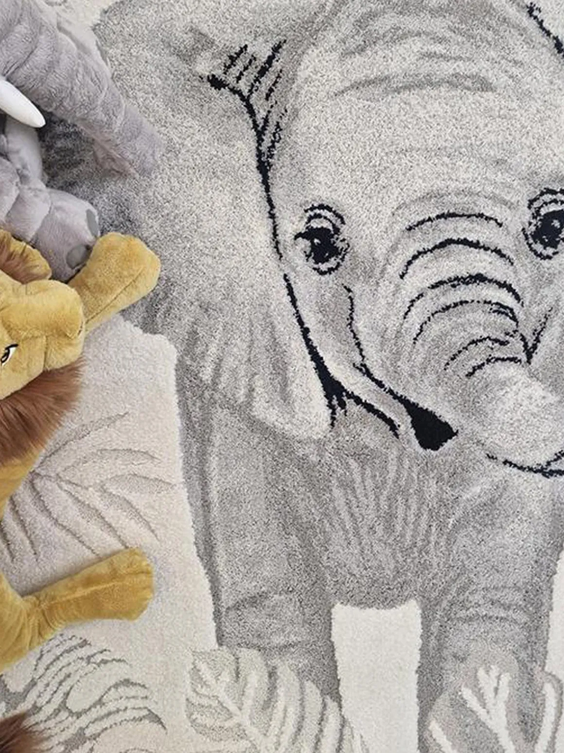 KMCarpets Gulvtæppe Elefant 120x170, Creme