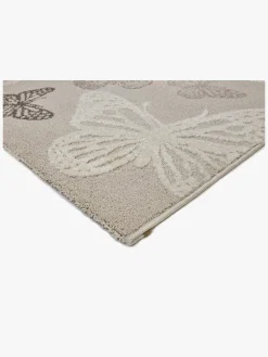 KMCarpets Gulvtæppe Sommerfugl 80x150, Creme