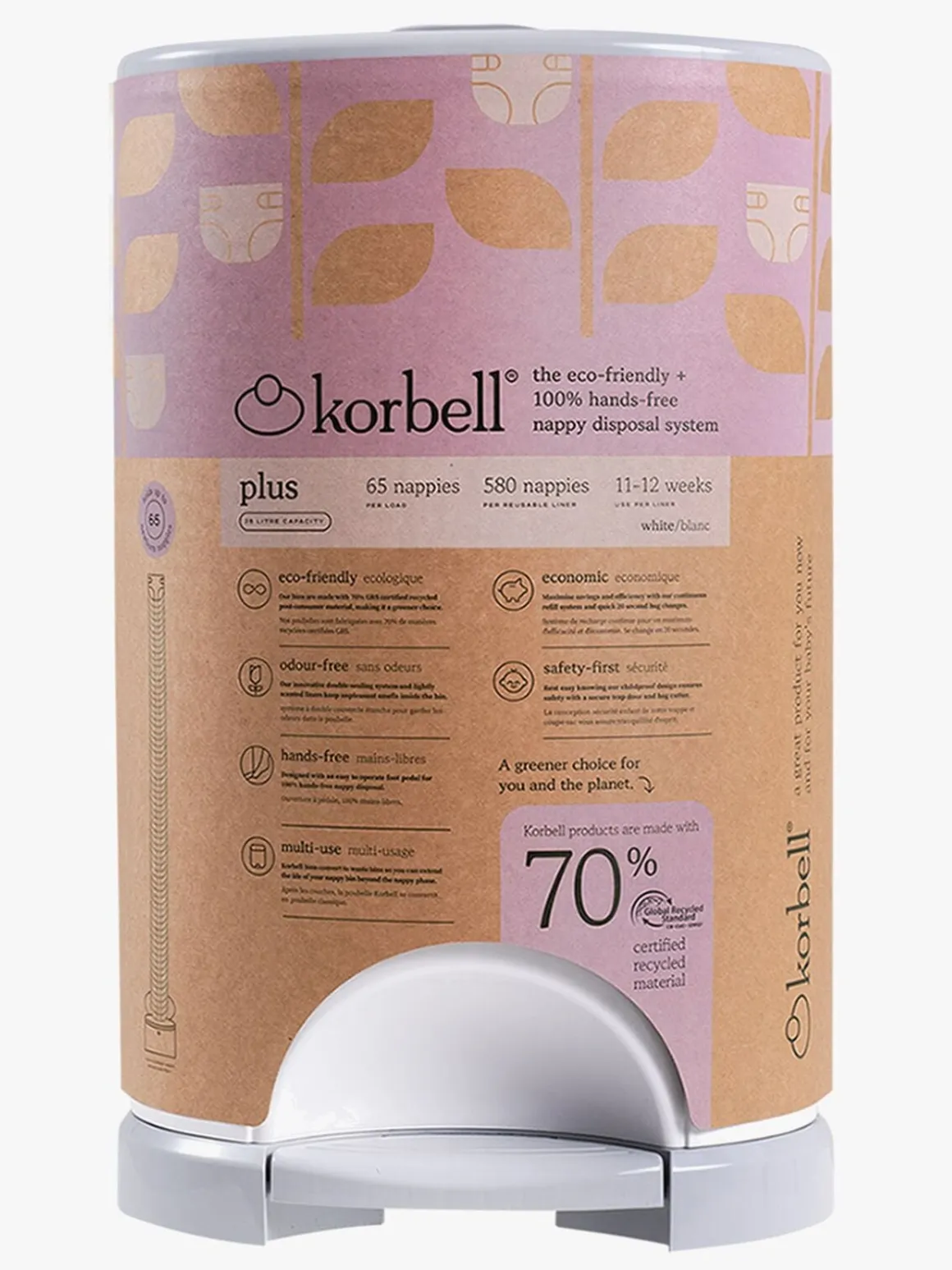 Korbell PLUS Blespand, Hvid