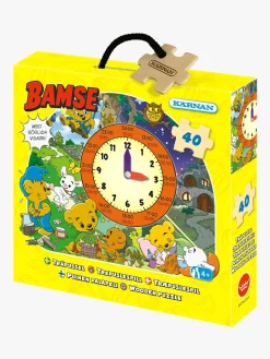 Kärnan Bamse Uret Puslespil I Træ 40 Brikker
