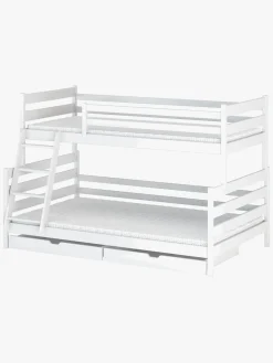 Lano Meble FAMI Køjeseng 90x200/120x200, Hvid