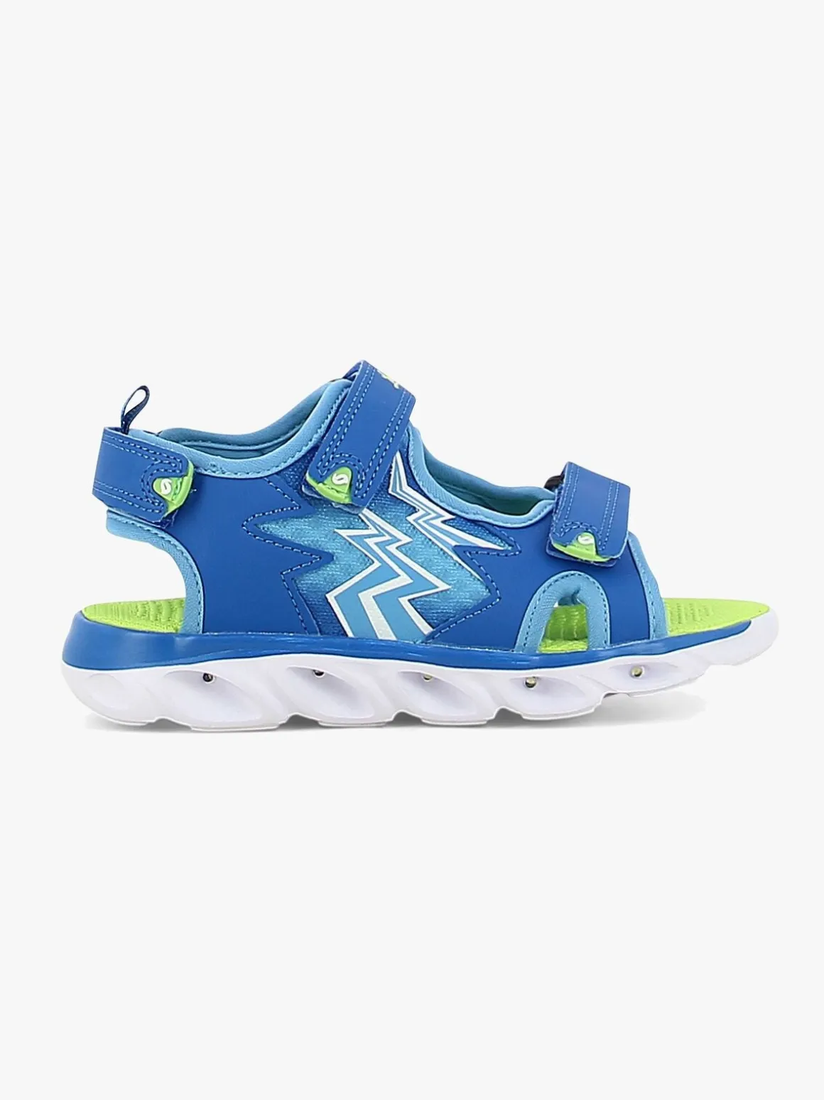 Leaf Filipstad Blinkende Sandaler, Blue/Lime