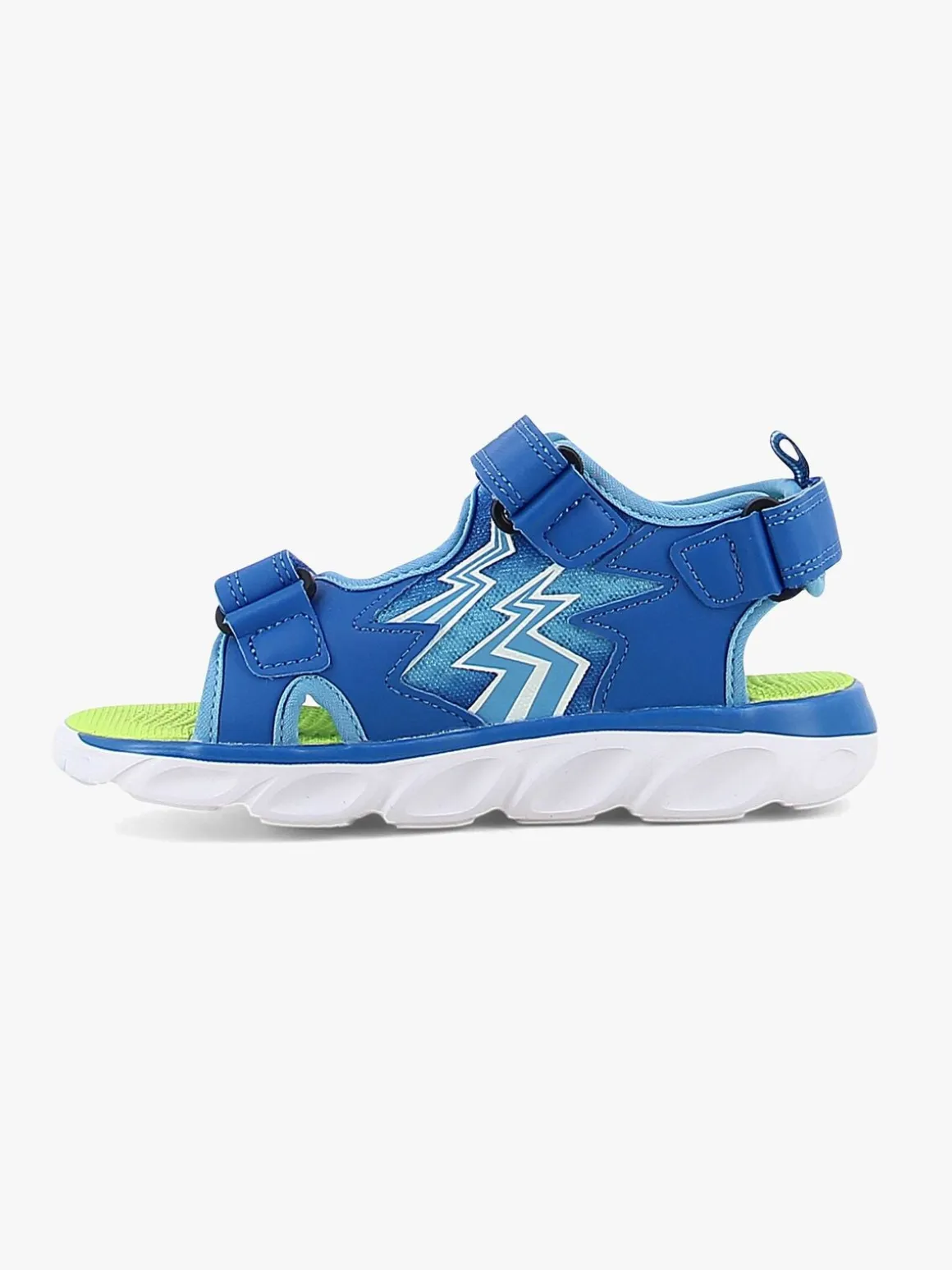 Leaf Filipstad Blinkende Sandaler, Blue/Lime
