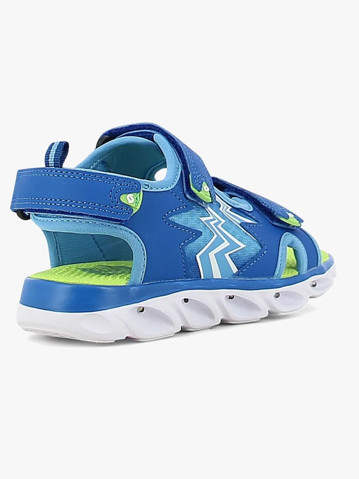 Leaf Filipstad Blinkende Sandaler, Blue/Lime