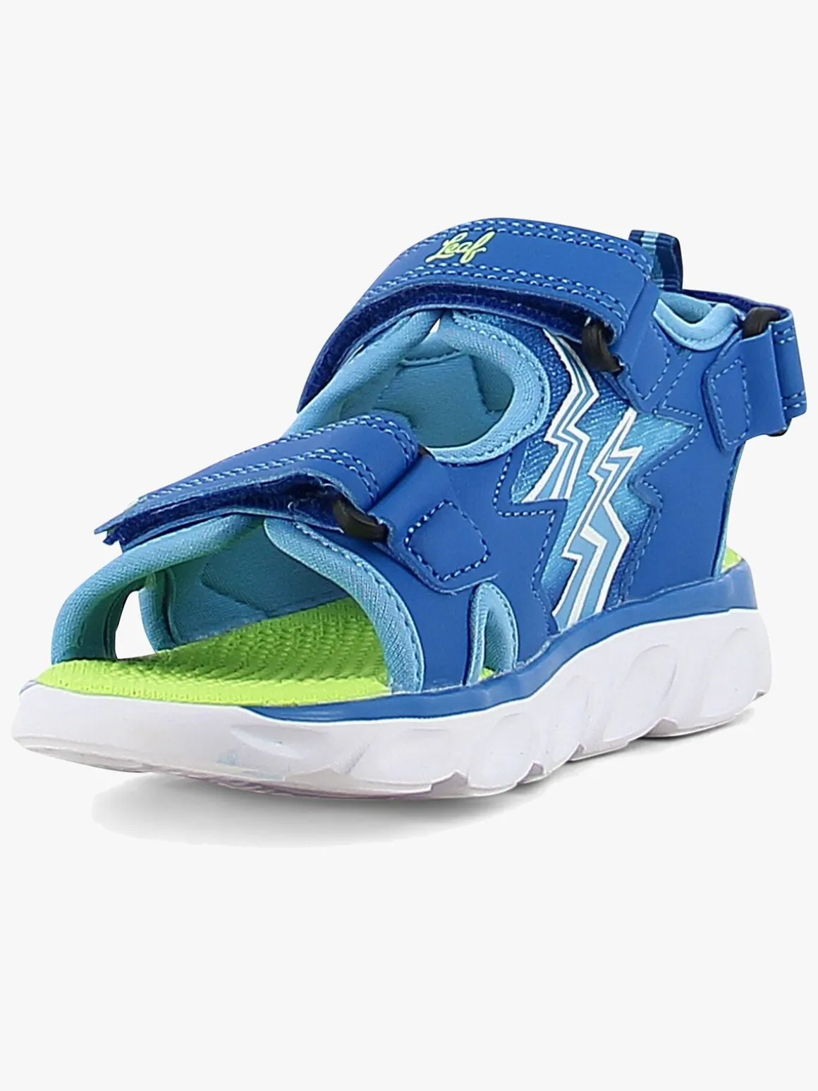Leaf Filipstad Blinkende Sandaler, Blue/Lime