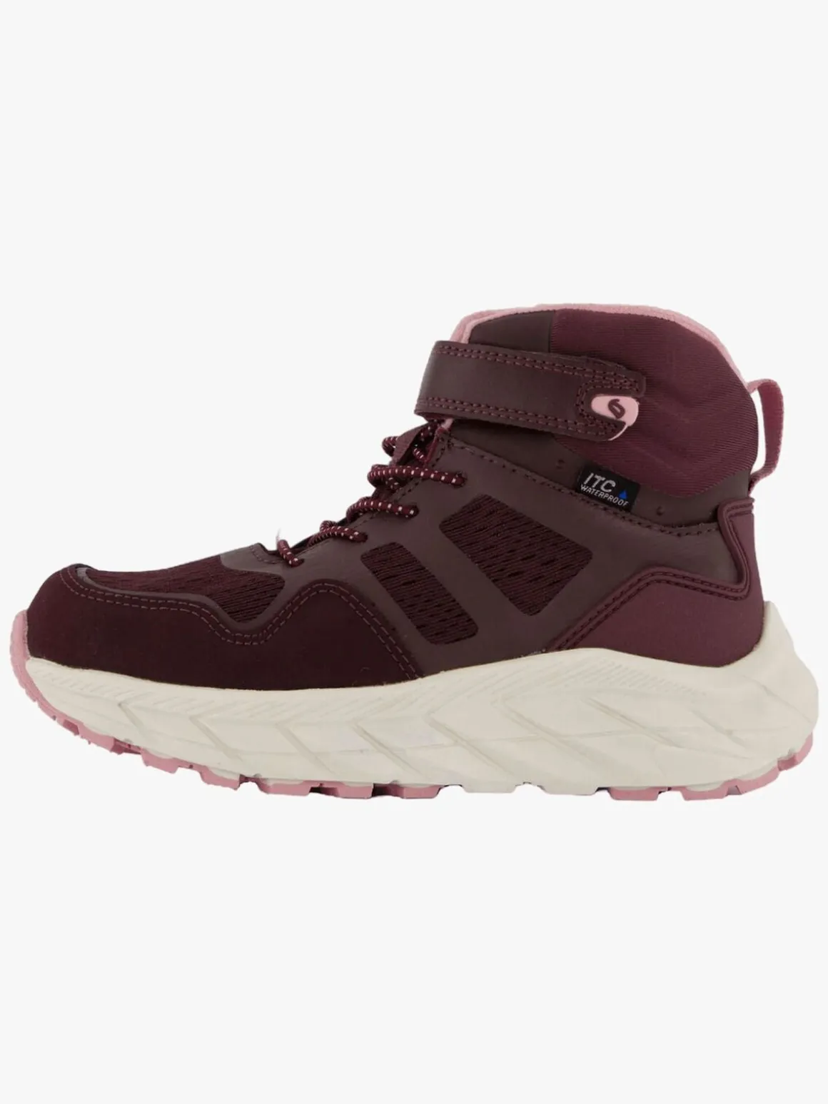 Leaf Karlstad WP Fleece-forede Sneakers, Burgundy
