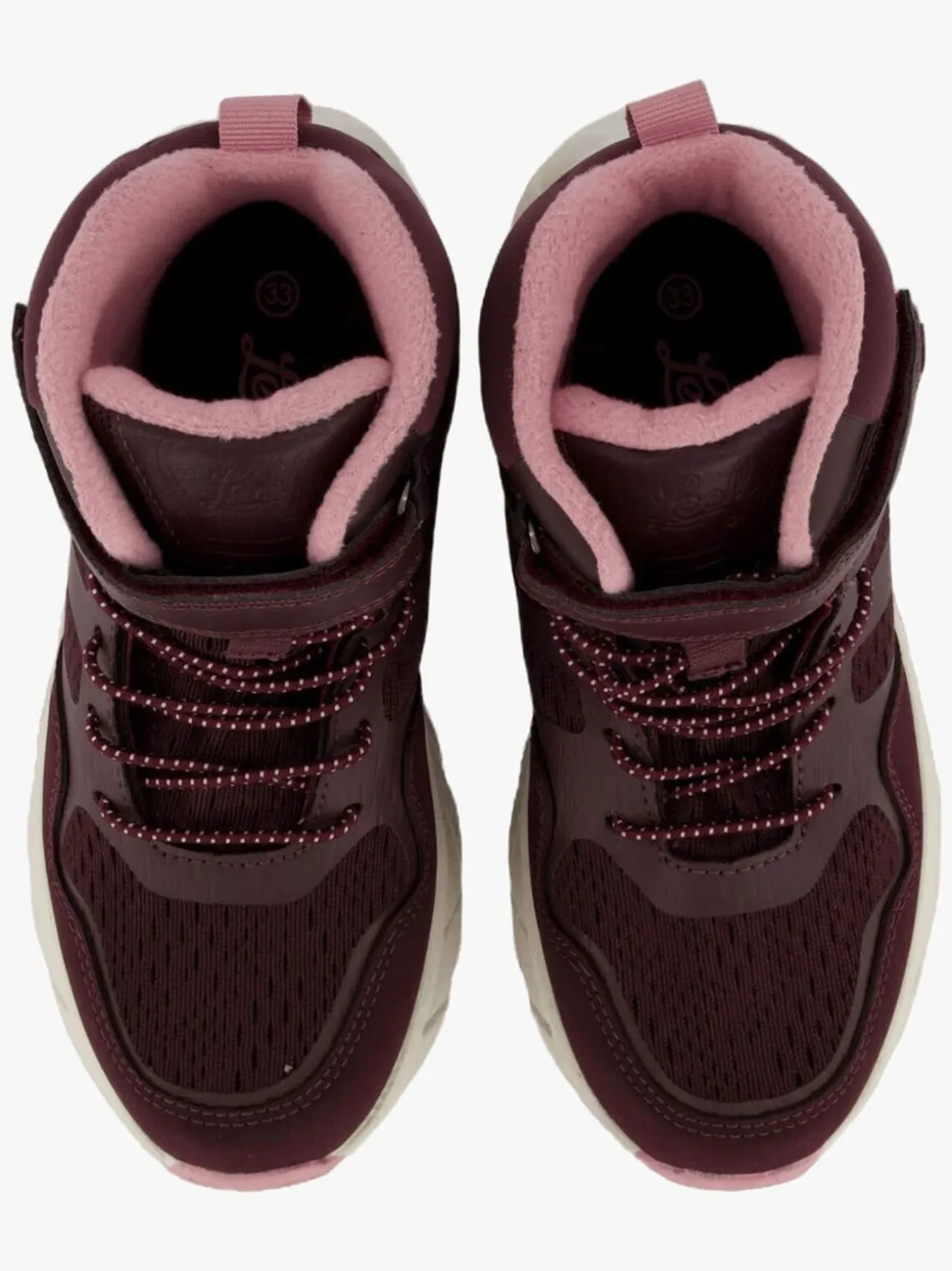 Leaf Karlstad WP Fleece-forede Sneakers, Burgundy
