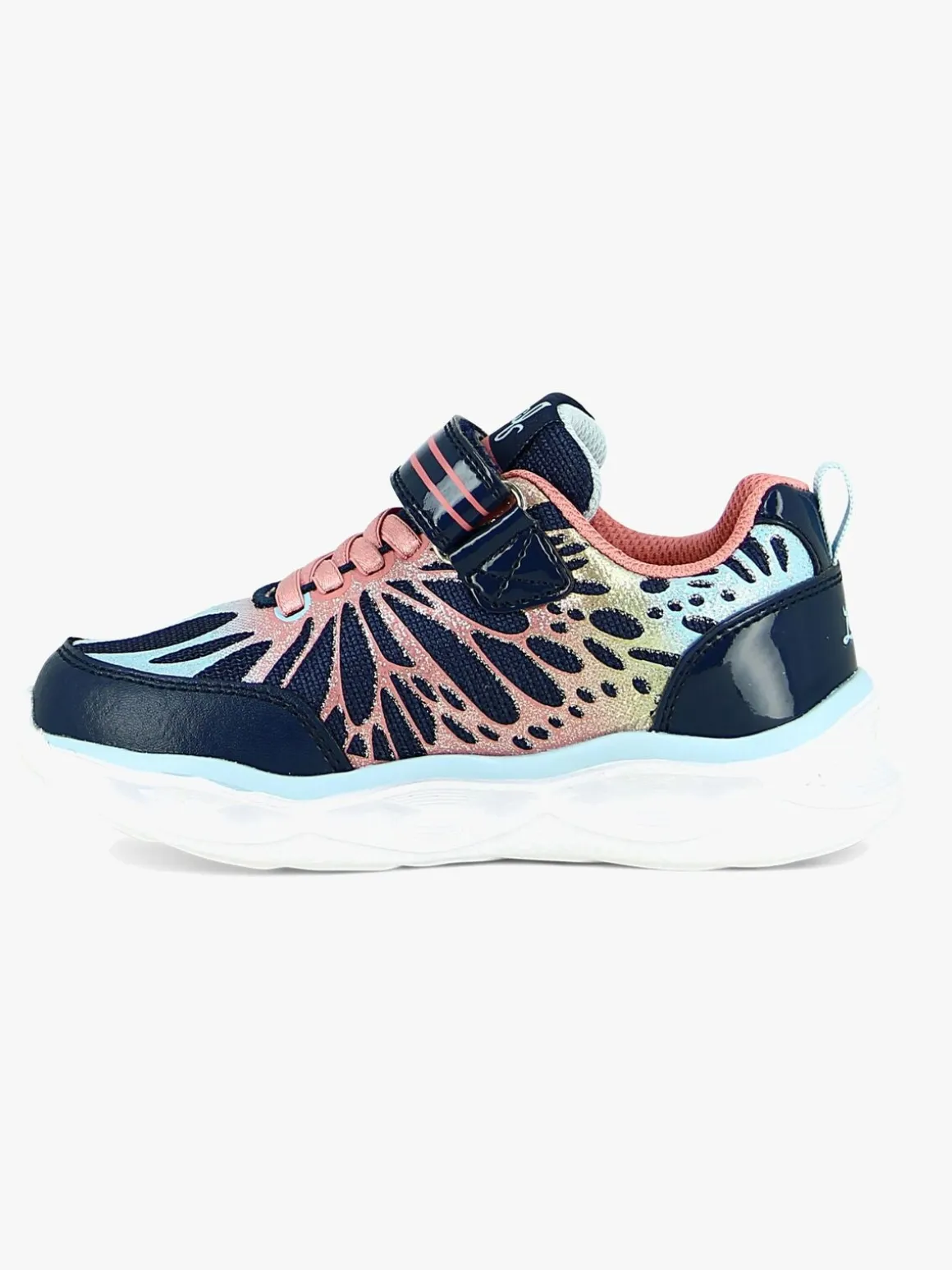 Leaf Malmen Blinkende Sneakers, Navy/Pink