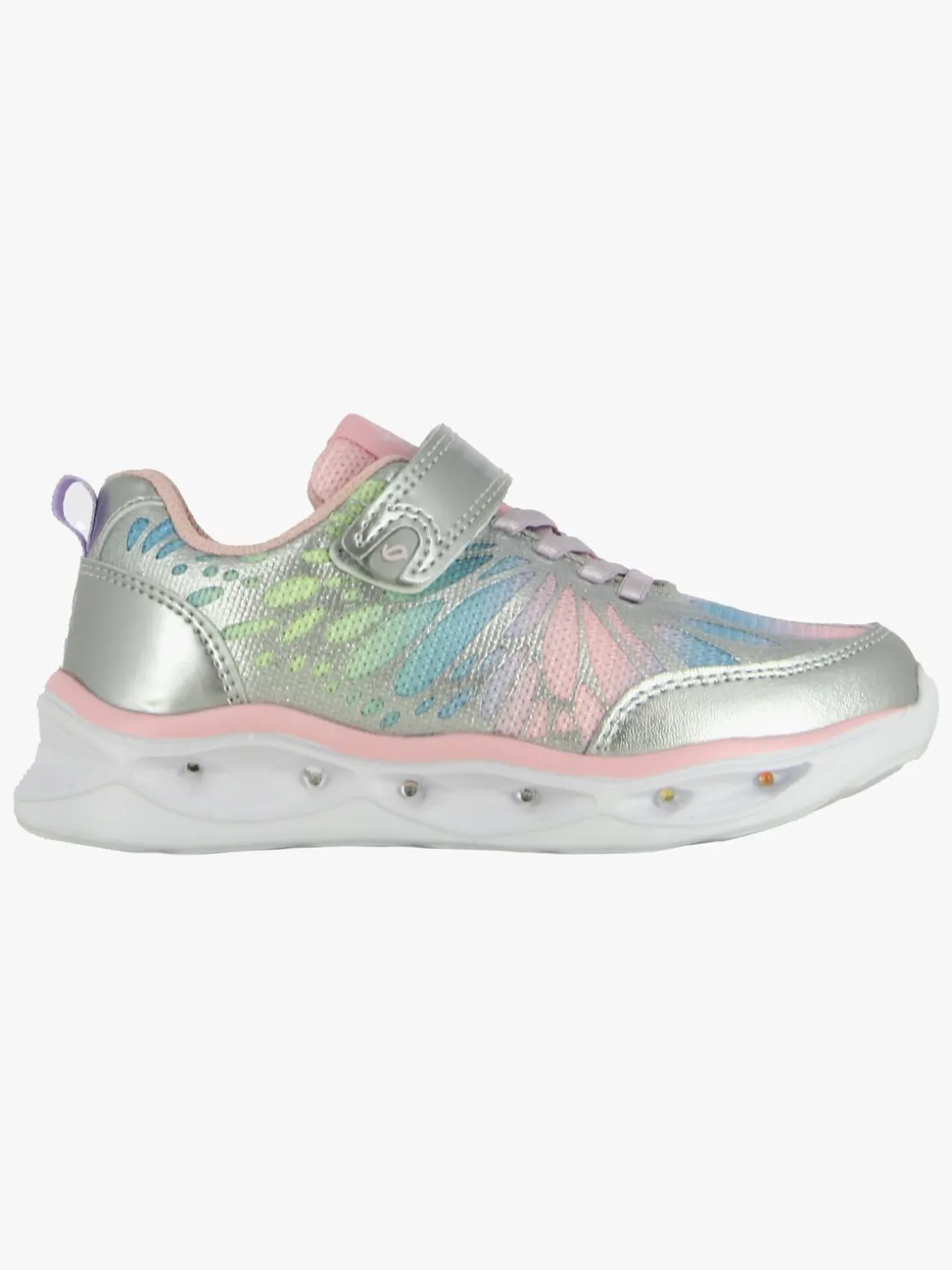 Leaf Malmen Blinkende Sneakers, Silver