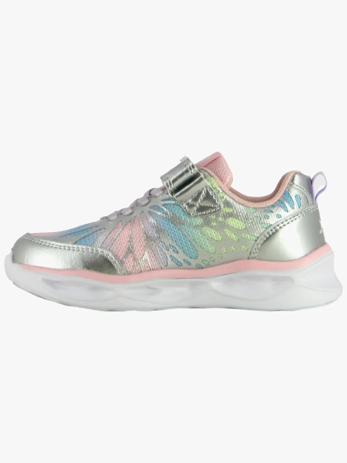 Leaf Malmen Blinkende Sneakers, Silver