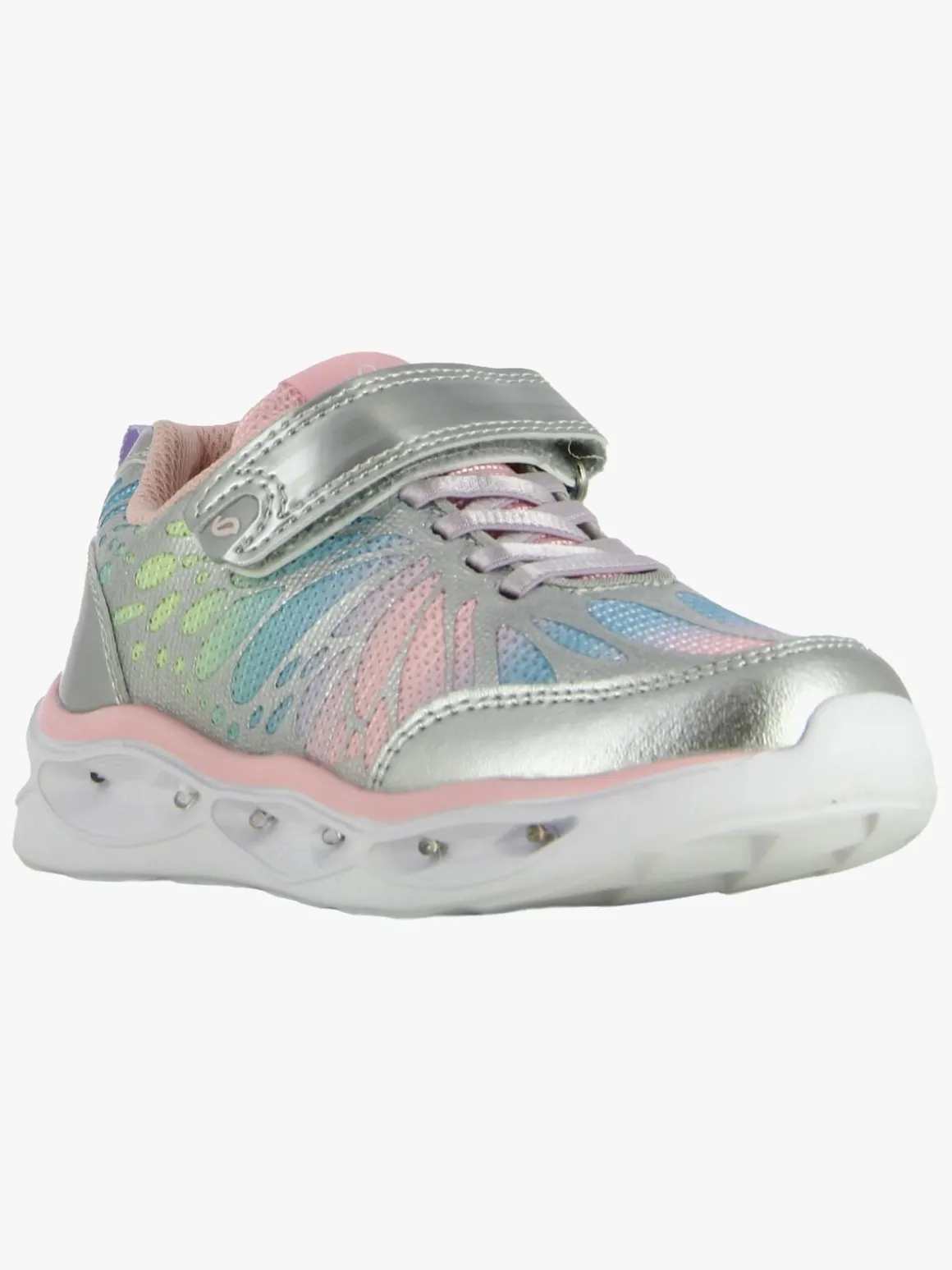 Leaf Malmen Blinkende Sneakers, Silver