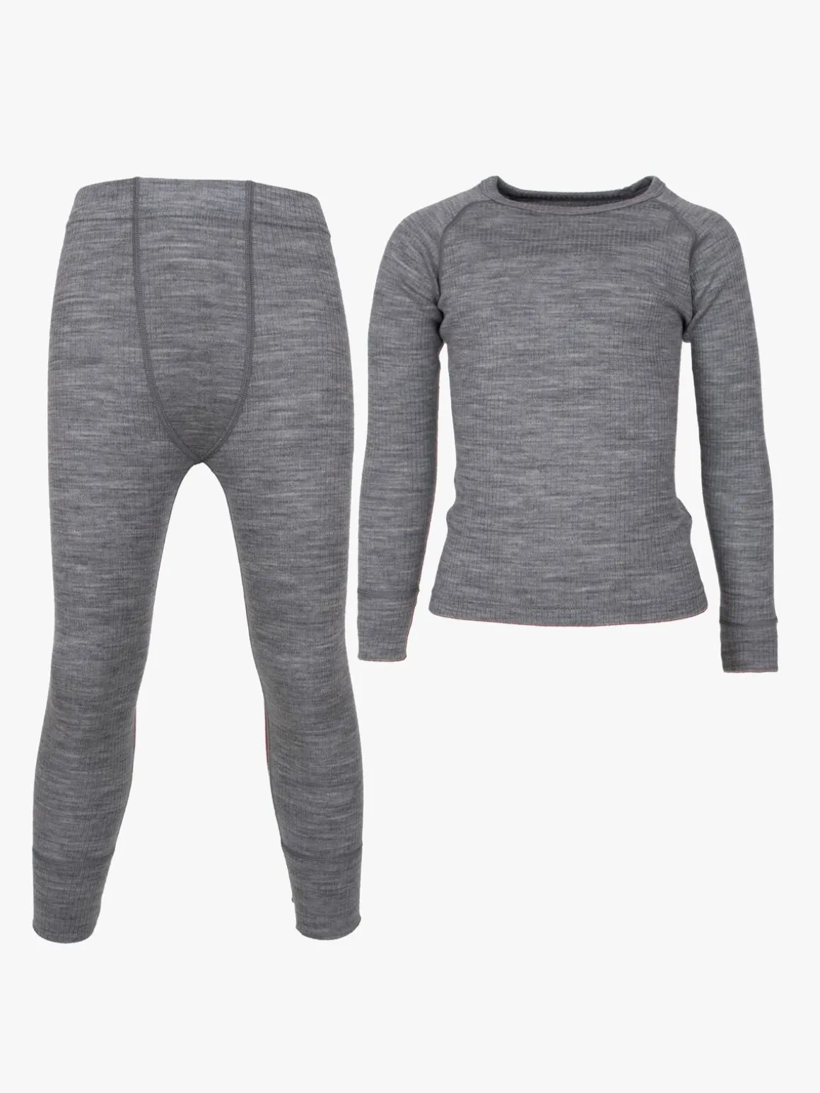 Lindberg Rib Merino Skiundertøj Merinould, Grey Melange