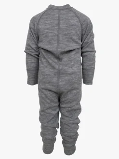 Lindberg Rib Merino Termoundertøjs-heldragt Merinould, Grey Melange