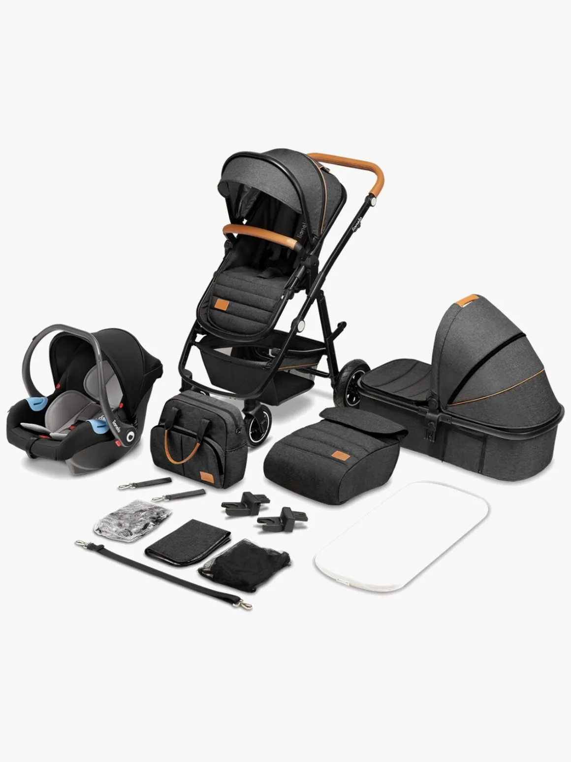Lionelo Amber 3-in-1 Duovogn, Grey Graphite