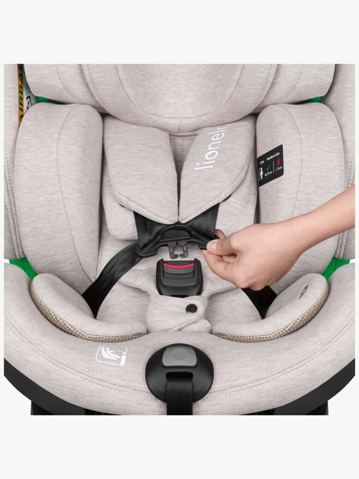 Lionelo Harmony i-Size Autostol, Beige Sand Bamboo