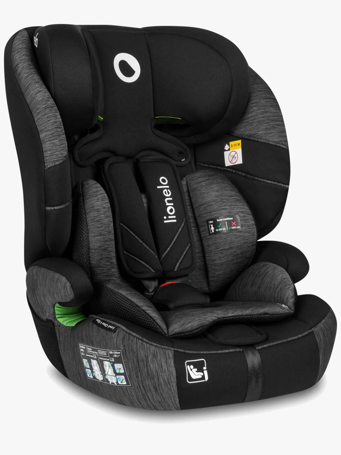 Lionelo LEVI ONE i-Size Autostol, Black Grey