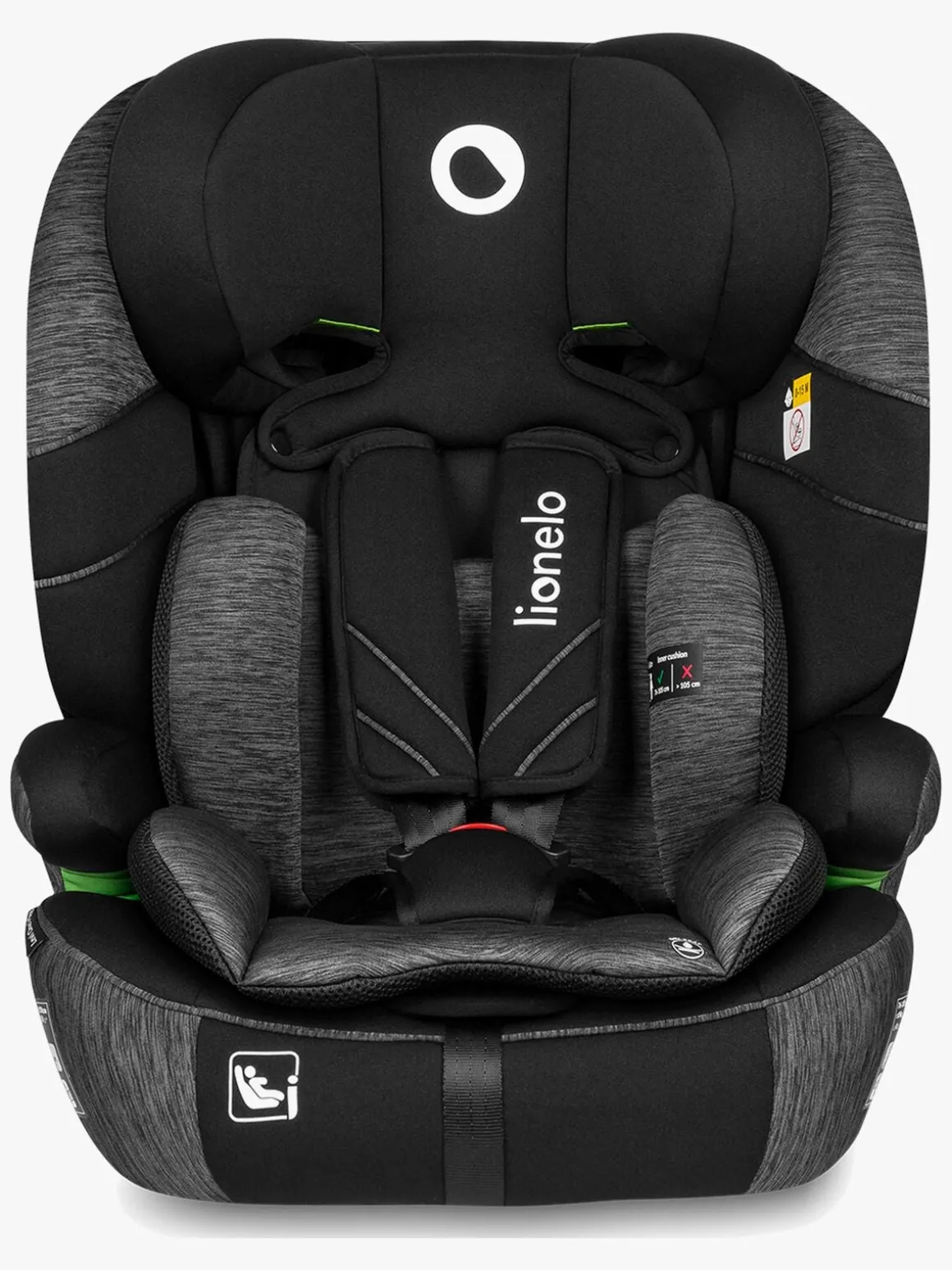 Lionelo LEVI ONE i-Size Autostol, Black Grey