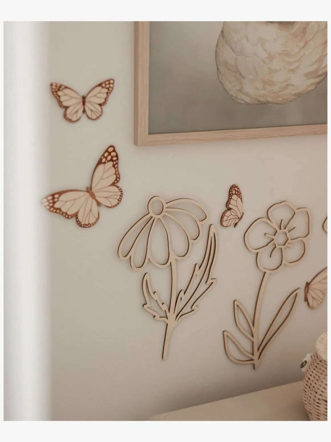 Liswycina Flowers & Butterflies Vægdekoration