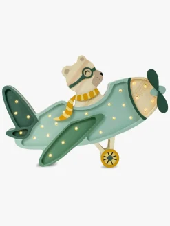 Little Lights Lampe Flyvemaskine Bjørn, Khaki