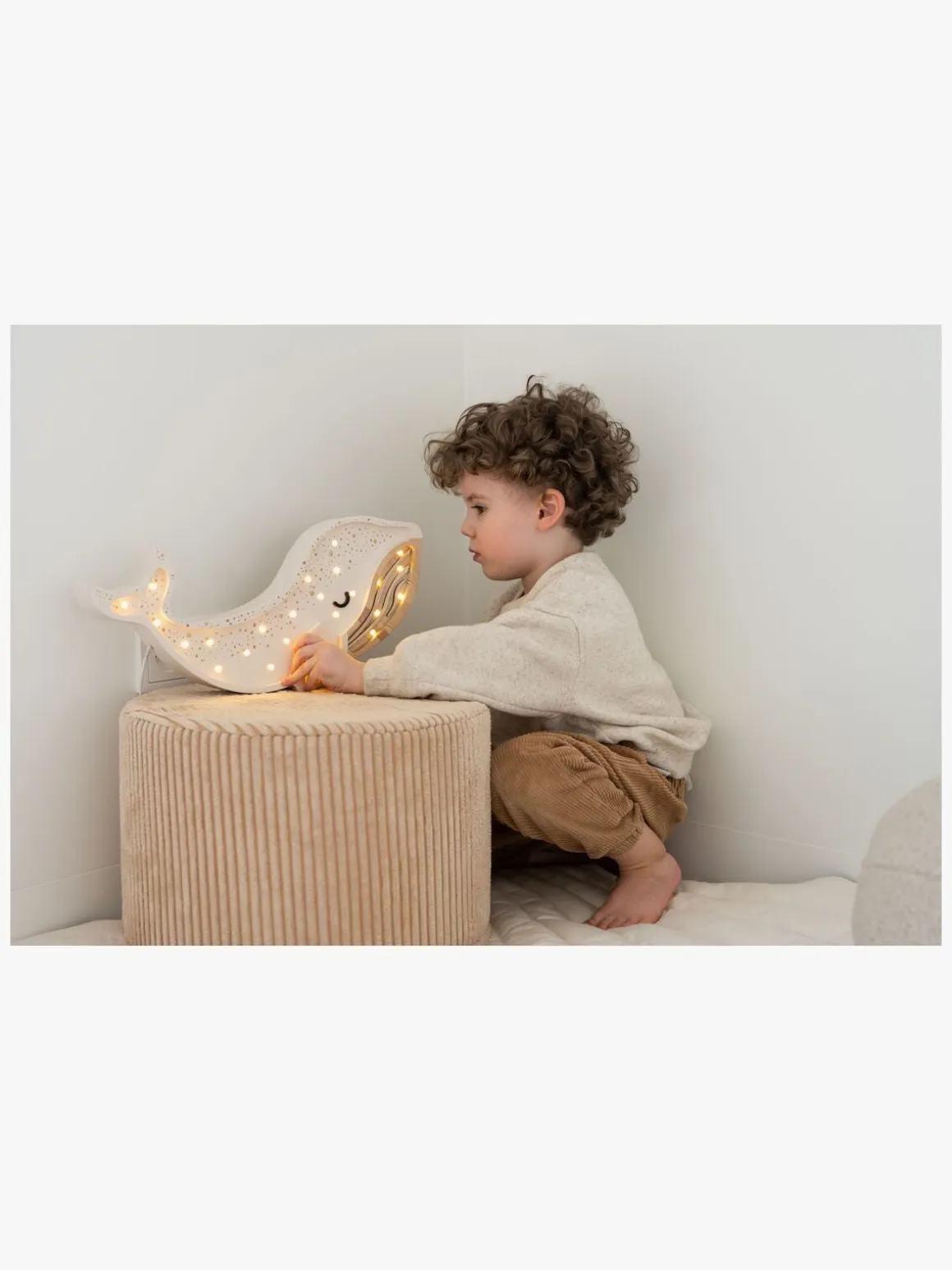 Little Lights Lampe Hval, Albino White