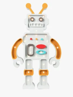 Little Lights Lampe Robot, Metallic Grå