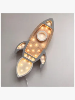 Little Lights Lampe Rumraket, Grey Wood