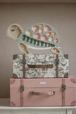 Little Lights Lampe Skildpadde, Seafoam Pink