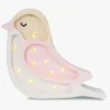 Little Lights Mini Lampe Fugl, Strawberry Cream