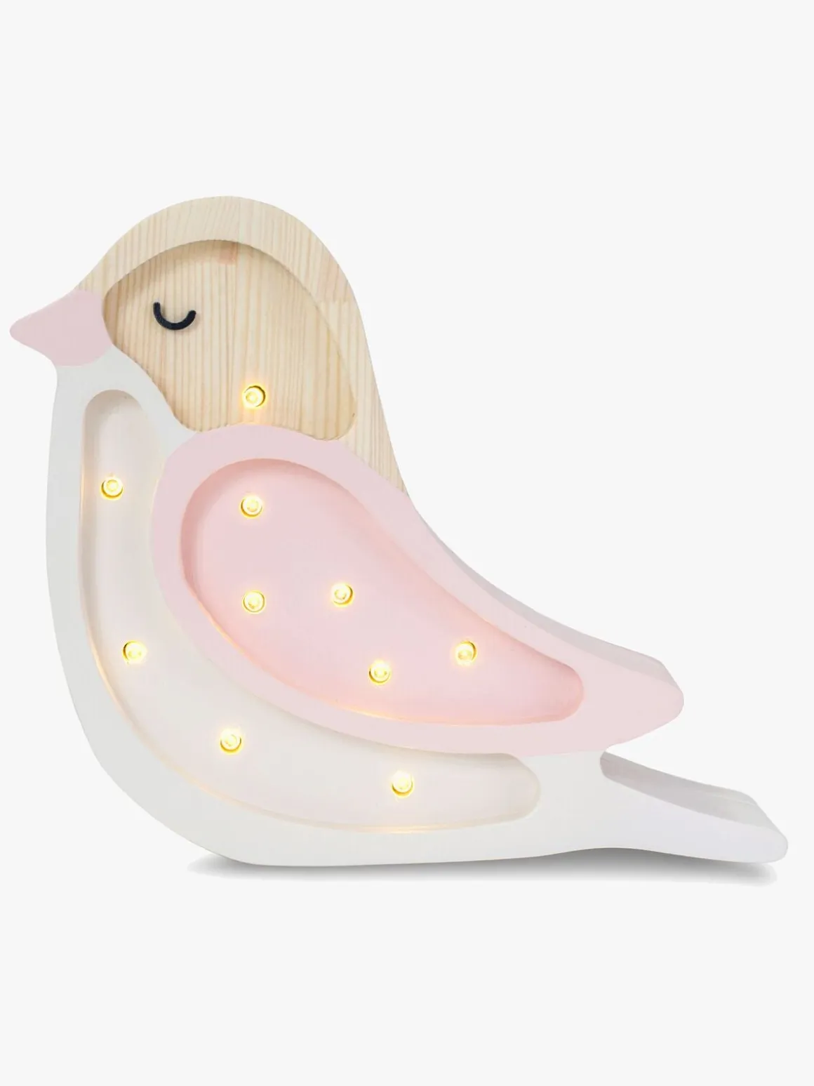 Little Lights Mini Lampe Fugl, Strawberry Cream