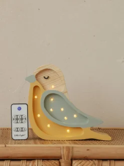 Little Lights Mini Lampe Fugl, Khaki/Light Mustard