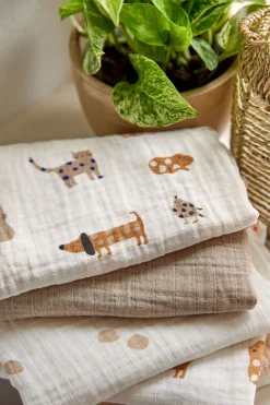 Lässig Swaddle Stofbleer 3-pak 85x85, Royal Blue