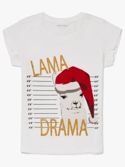 Luca & Lola Top Lama Drama, Bright White