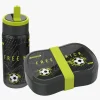 LunchBuddies Football Madkasse og Flaske, Black