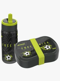 LunchBuddies Football Madkasse og Flaske, Black