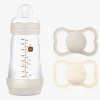 MAM Air Naturgummi Sutter 16-36m & Easy Start Sutteflaske Anti-kolik 260 ml, Neutral