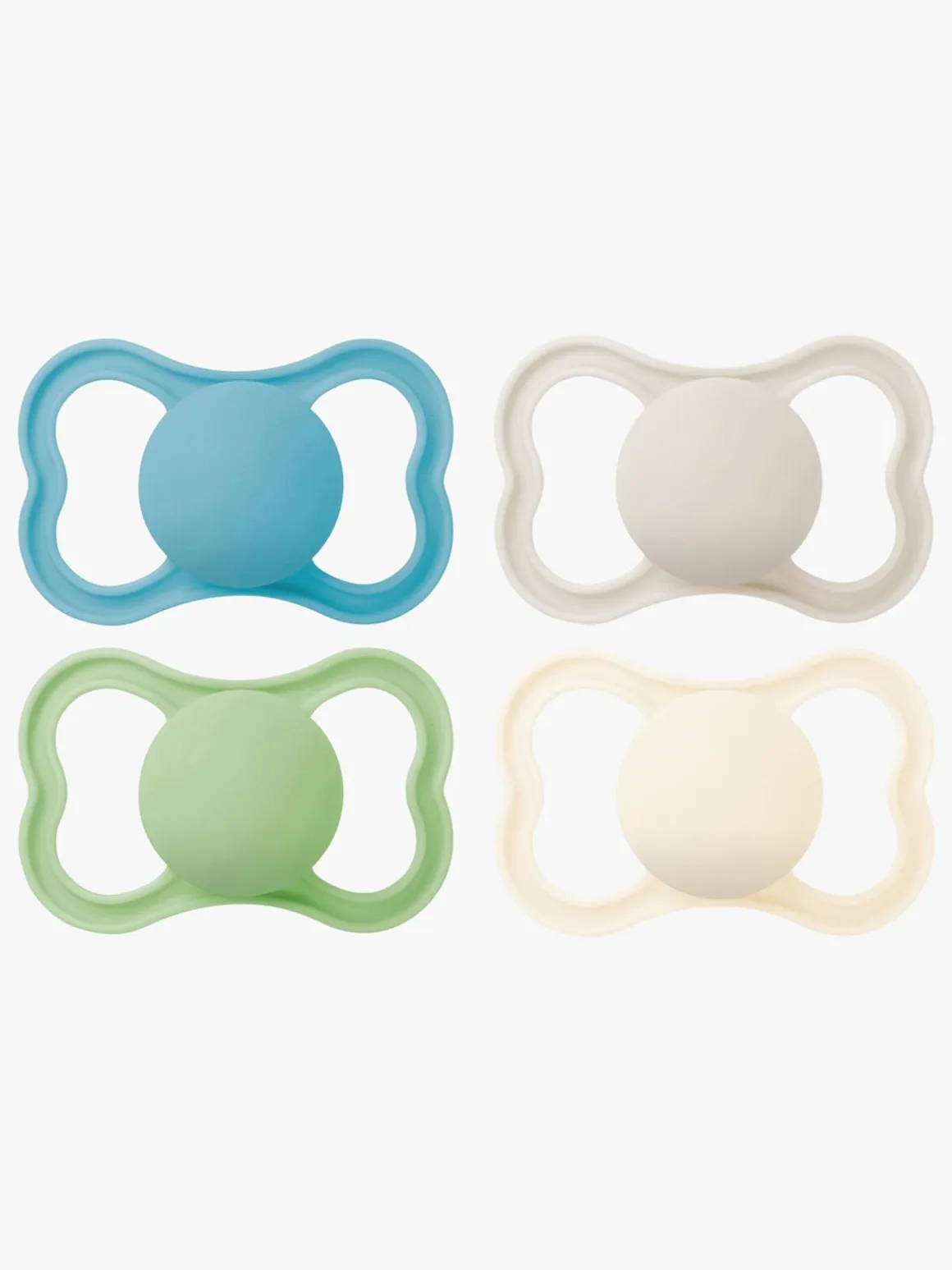 MAM Air Silikone Sutter 16-36m 4-pak, Blå/Neutral