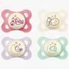 MAM Original Night Sutter 0-6m 4-pak, Pink/Neutral