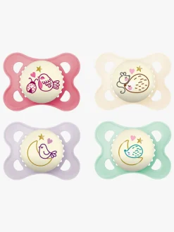 MAM Original Night Sutter 0-6m 4-pak, Pink/Neutral