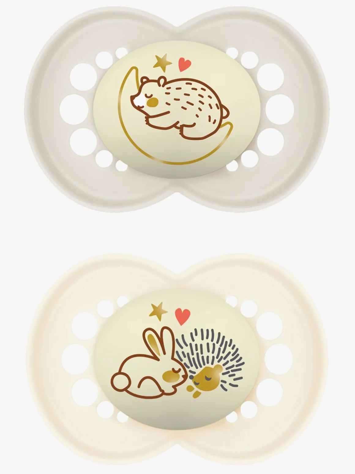 MAM Original Night Sutter 6-16m 4-pak, Pink/Neutral