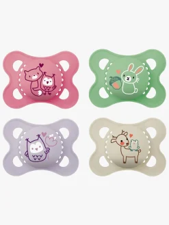 MAM Original Silikone Sutter 0-6m 4-pak, Pink/Neutral