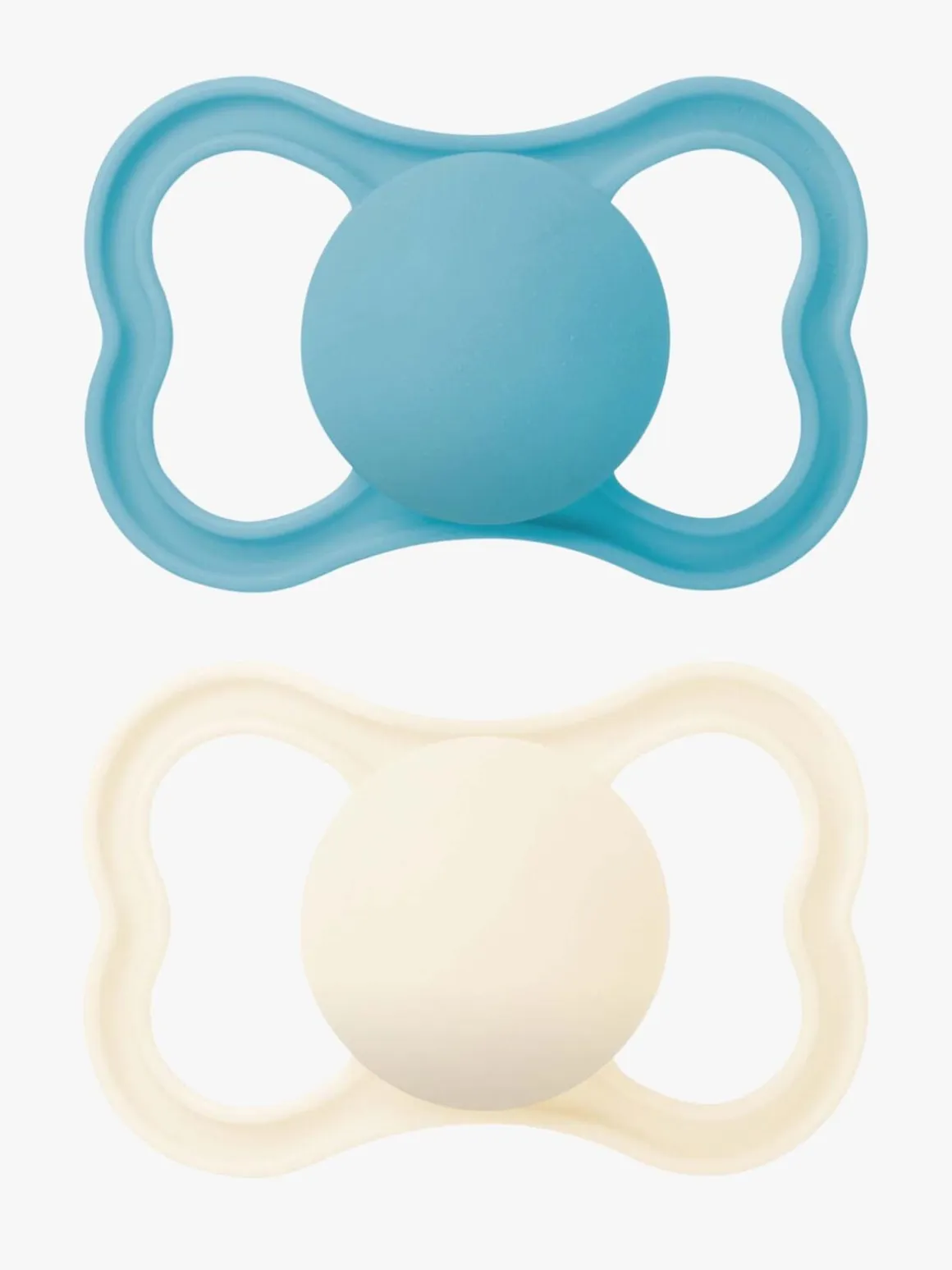 MAM Supreme Silikone Sutter 6-16m 2-pak, Blå/Neutral
