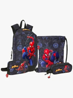 Marvel Spider-Man Mini Rygsæk 8,5L, Gymnastikpose, Køletaske & Penalhus, Attack