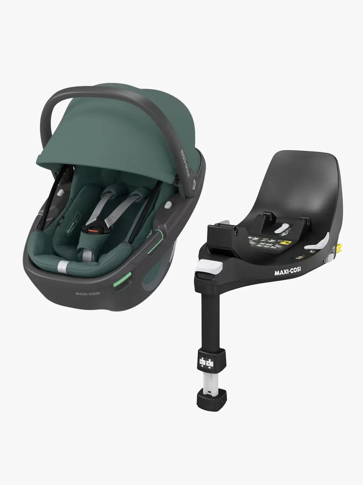 Maxi-Cosi Coral 360 Autostol Baby inkl. FamilyFix 360 Base, Essential Green