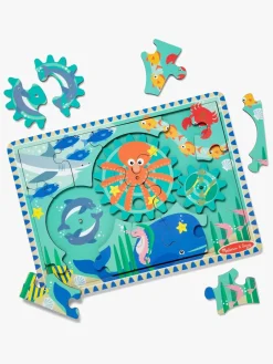 Melissa & Doug Puslespil med Tandhjul Havtema 18 Brikker