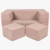 Meowbaby Play Aesthetic Cube  Bygbar Sofa, Pudderrosa