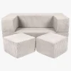 Meowbaby Play Aesthetic Cube  Bygbar Sofa, Ecru