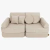 Meowbaby Play Pocket  Bygbar Sofa, Ecru