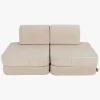 Meowbaby Play Pocket Bygbar Sofa Basic Slimcord 120x60, Ecru